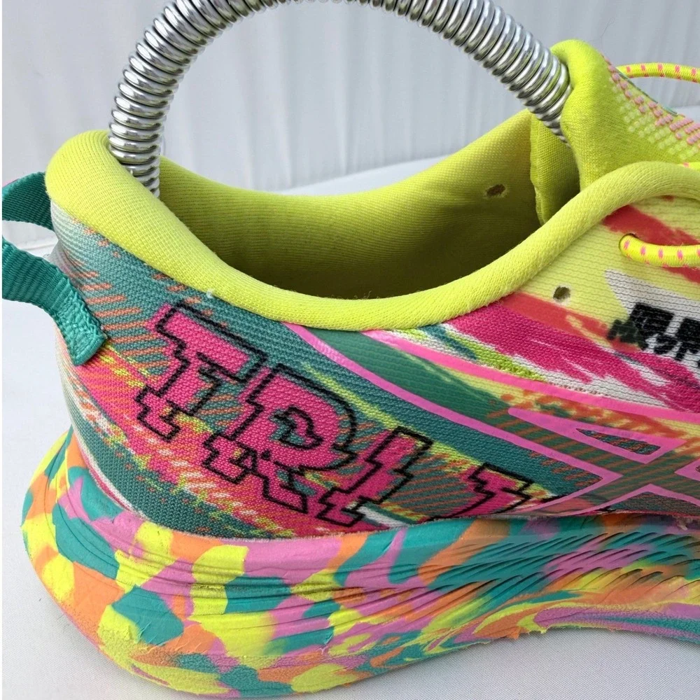 Asics Noosa Tri 13 Womens Running Shoes Neon Pink Yuzu Speed Laces 7.5 - Picture 5 of 13
